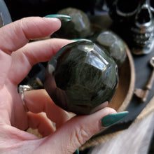 Load image into Gallery viewer, Mini Faceted Gold Sheen Obsidian Spheres