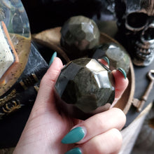 Load image into Gallery viewer, Mini Faceted Gold Sheen Obsidian Spheres