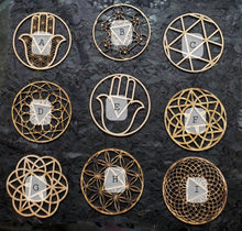 Load image into Gallery viewer, Sacred Geometry Wooden Sphere Stand