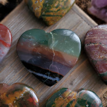 Load image into Gallery viewer, AAA Bloodstone Palmstone Hearts