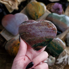 Load image into Gallery viewer, AAA Bloodstone Palmstone Hearts