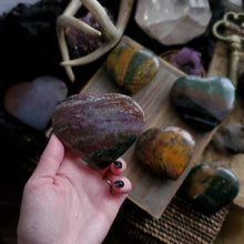 Load image into Gallery viewer, AAA Bloodstone Palmstone Hearts