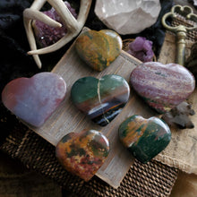 Load image into Gallery viewer, AAA Bloodstone Palmstone Hearts