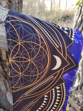 Load image into Gallery viewer, Amethyst Crystal Sacred Geometry Eco Poly Oversized Scarf