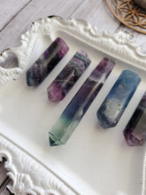 Load image into Gallery viewer, Natural Rainbow Fluorite Crystal Necklace