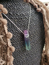 Load image into Gallery viewer, Natural Rainbow Fluorite Crystal Necklace