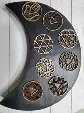 Load image into Gallery viewer, Sacred Geometry Wooden Sphere Stand