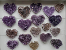 Load image into Gallery viewer, Natural Amethyst Crystal Hearts