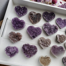 Load image into Gallery viewer, Natural Amethyst Crystal Hearts