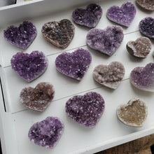 Load image into Gallery viewer, Natural Amethyst Crystal Hearts