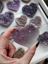 Load image into Gallery viewer, Natural Amethyst Crystal Hearts