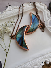 Load image into Gallery viewer, Labradorite Moon Bestie Necklace Set