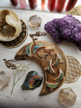 Load image into Gallery viewer, Labradorite Moon Bestie Necklace Set