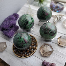 Load image into Gallery viewer, AAA Ruby in Zoisite Gemstone Spheres