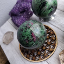 Load image into Gallery viewer, AAA Ruby in Zoisite Gemstone Spheres