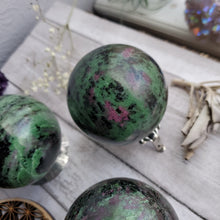 Load image into Gallery viewer, AAA Ruby in Zoisite Gemstone Spheres