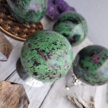 Load image into Gallery viewer, AAA Ruby in Zoisite Gemstone Spheres