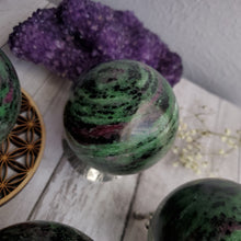 Load image into Gallery viewer, AAA Ruby in Zoisite Gemstone Spheres