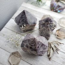 Load image into Gallery viewer, Natural Lepidolite Purple Gemstone Half Polished