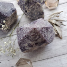 Load image into Gallery viewer, Natural Lepidolite Purple Gemstone Half Polished