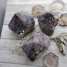 Load image into Gallery viewer, Natural Lepidolite Purple Gemstone Half Polished