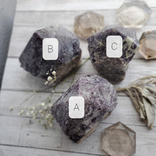 Load image into Gallery viewer, Natural Lepidolite Purple Gemstone Half Polished