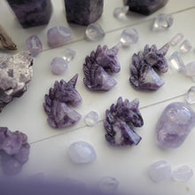 Load image into Gallery viewer, Purple "Galaxy" Lepidolite Gemstone Unicorns