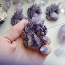 Load image into Gallery viewer, Purple "Galaxy" Lepidolite Gemstone Unicorns