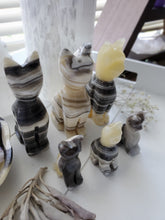 Load image into Gallery viewer, Zebra Onyx Crystal Gemstone Carved Cats