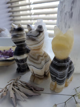 Load image into Gallery viewer, Zebra Onyx Crystal Gemstone Carved Cats