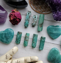 Load image into Gallery viewer, Natural Amazonite Smokey Quartz Pendants