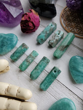 Load image into Gallery viewer, Natural Amazonite Smokey Quartz Pendants
