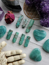 Load image into Gallery viewer, Natural Amazonite Smokey Quartz Pendants