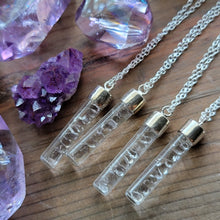 Load image into Gallery viewer, Floating Diamond Vial Crystal Necklace