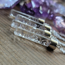 Load image into Gallery viewer, Floating Diamond Vial Crystal Necklace