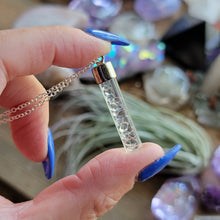Load image into Gallery viewer, Floating Diamond Vial Crystal Necklace