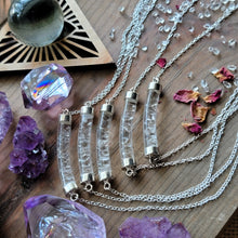 Load image into Gallery viewer, Floating Diamond Vial Crystal Necklace