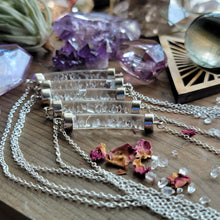 Load image into Gallery viewer, Floating Diamond Vial Crystal Necklace