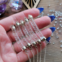 Load image into Gallery viewer, Floating Diamond Vial Crystal Necklace