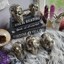 Load image into Gallery viewer, Evil Pyrite Half Raw Crystal Cluster Skulls