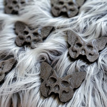 Load image into Gallery viewer, Natural Sheen Obsidian Gemstone Death Head Moth