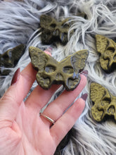 Load image into Gallery viewer, Natural Sheen Obsidian Gemstone Death Head Moth