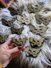 Load image into Gallery viewer, Natural Sheen Obsidian Gemstone Death Head Moth