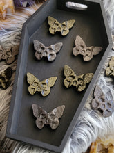 Load image into Gallery viewer, Natural Sheen Obsidian Gemstone Death Head Moth