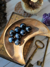Load image into Gallery viewer, Natural Blue Tigers Eye Hawk Eye Sphere Necklace