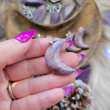 Load image into Gallery viewer, Rare Lavender Unicorn Jade "Jadeite" Moon Pendants