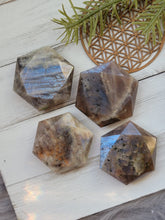 Load image into Gallery viewer, Genuine Sunstone Moonstone Polished Hexagons