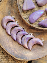 Load image into Gallery viewer, Rare Lavender Unicorn Jade "Jadeite" Moon Pendants