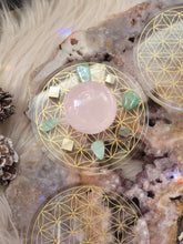 Load image into Gallery viewer, Flower of Life Sacred Geometry Resin Crystal Grid