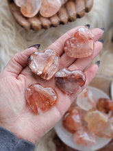 Load image into Gallery viewer, Hematoid Quartz Puffy Heart Crystals